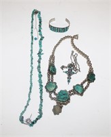 Lot, turquoise jewelry