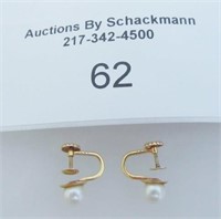 14 KT. GOLD PEARL EARRINGS