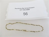 14 KT. GOLD BRACELET....7.5"