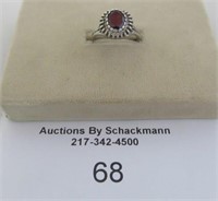 925 STERLING GARNET RING......SIZE 9