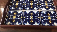 Ceramic tile tray, 14” x 9 1/2”