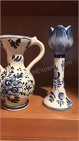 Pair of Delfts Holland Hand Painted Vases