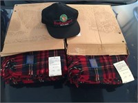 Budweiser Hat & 2 Pendleton Blankets