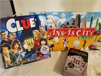 Lot of 3 games Kansas City in a Box, Clue