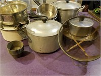 Old pots and pans, food mill mfg by Foley