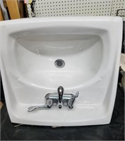 Bathroom sink with hardware