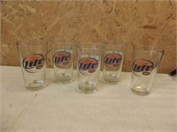 Miller Lite / Cactus Moon Saloon Beer Glasses