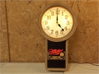 Miller Lighted Clock - Made The American Way