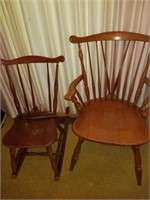CONE BACK MAPLE WINDSOR CAPTINS CHAIR / MAPLE ROCK