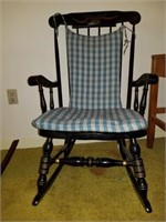 LIBERTY AND INDEPENDENCE BLACK ROCKING CHAIR