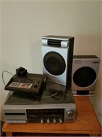EMERSON STEREO AND SPEAKERS AND BEARCAT SCANNER
