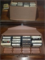 OLD 8 TRACK TAPES AND CASE