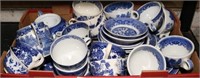 COLLECTION BLUE WILLOW CHINA INC. CUPS, SAUCERS,