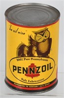 PENNZOIL "OIL OWL WISE" 1qt OIL CAN