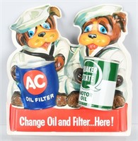 QUAKER STATE & AC OIL FLITERS BLOW MOLD DISPLAY