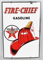 TEXACO FIRE CHIEF GASOLINE PORCELAIN SIGN