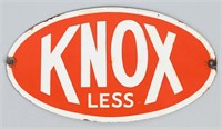 KNOX LESS PORCELAIN SIGN