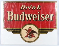 BUDWEISER CARDBOARD DIECUT LOGO SIGN