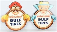 2- GULF TIRES INSERT SIGNS