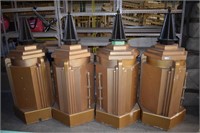 4 Large Deco Pillars - 62"h x 24"w