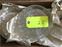 Box of Clear Glass Party-Snack Dishes