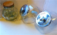Glass Jars X3