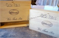 Wood Wine Boxes x2