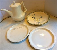 Handmade Teapot & Plates
