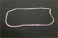 16CT PINK SAPPHIRE ETERNITY NECKLACE
