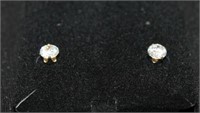3CT BRILLIANT WHITE SAPPHIRE SOLITAIRE EARRINGS