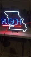 Busch beer Missouri state outline 29 x 23 1991