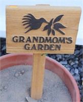 Wooden Garden Sign