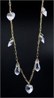 Heart & Pendulum Petite Glass Necklace