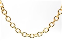 Italian Bronzo Gold Tone Chain Necklace
