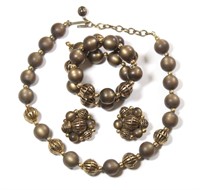 3 Fine Lady Chocolate Faux Pearl Jewelry Set
