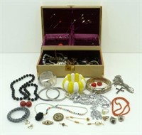 Jewelry Box w/ Rings, Bracelets, Necklaces, Etc.