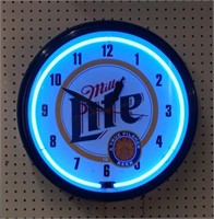 Miller Lite Neon Wall Clock