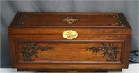 Vintage Oriental Chinese Mahogany Chest Trunk