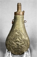 Antique 19th Century Copper Powder Flask