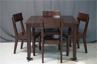 Mahogany Butterfly Leaf Dining Table, Chair Set