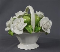 Ansley England Fine Bone China Roses in Basket