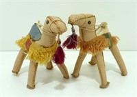 Two Hand-Made Vintage Camels - Marked Cairo Egypt