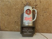 Vintage Stroh's Beer Stein Light