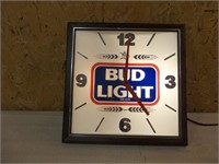 Bud Light Label Lighted Clock