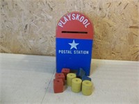 Vintage Playskool Sorting Mailbox - Wood