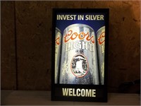 Coors Light Welcome Lighted Sign