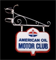 American Oil Motor Club Hanging Sign