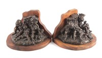 Original Gary Schildt Bronze Bookends