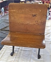 Victorian Era Cast Iron & Wood Child's School Desk