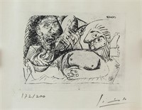 PABLO PICASSO Linocut Print 172/200 Dated with COA